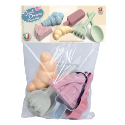 Lekkernijen Zandvormen met Schep en Hark, 6dlg.