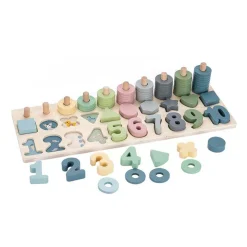 Leren Tellen en Vormenplank, 76dlg.