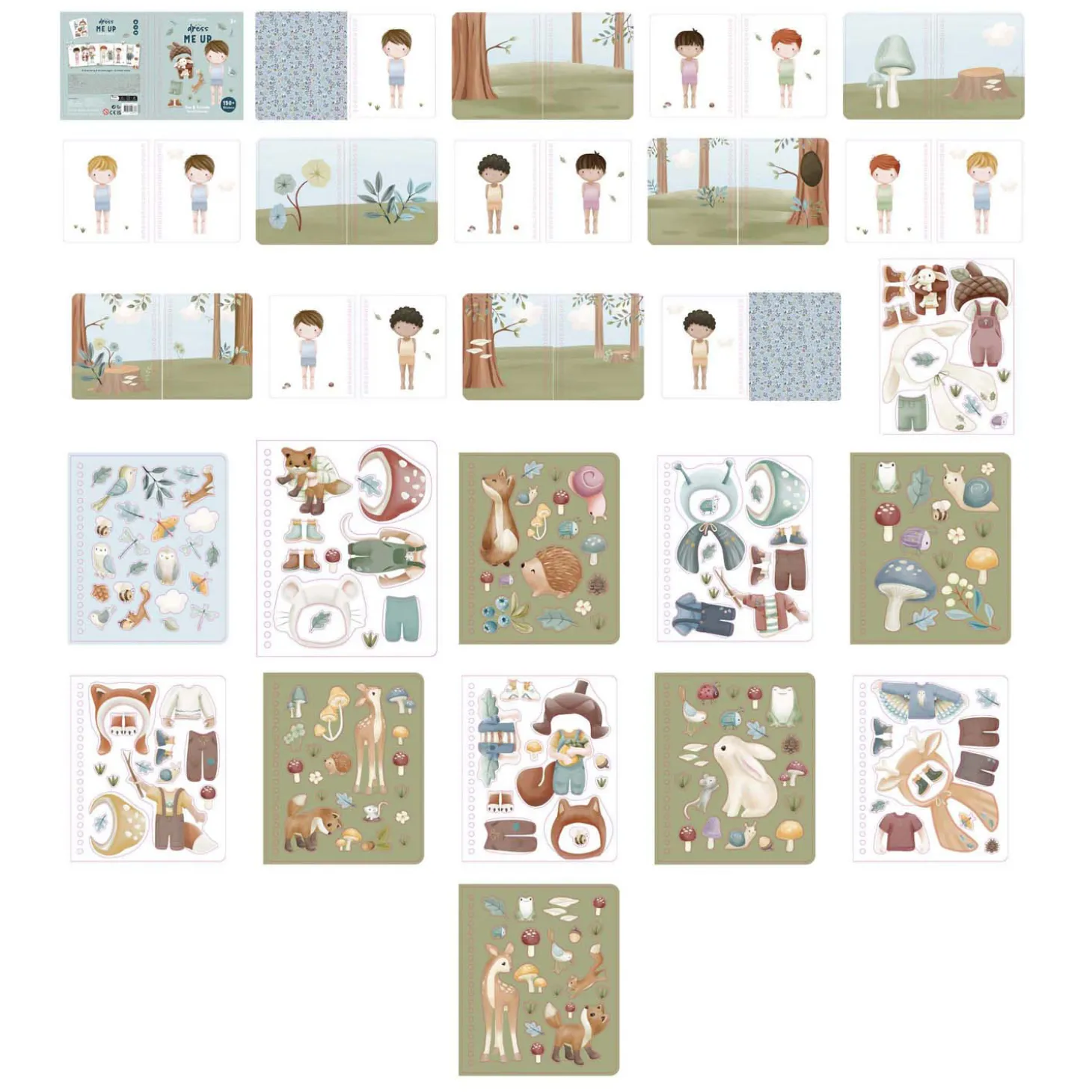 Little Dutch Dress up Stickerboek Jim Forest Friends