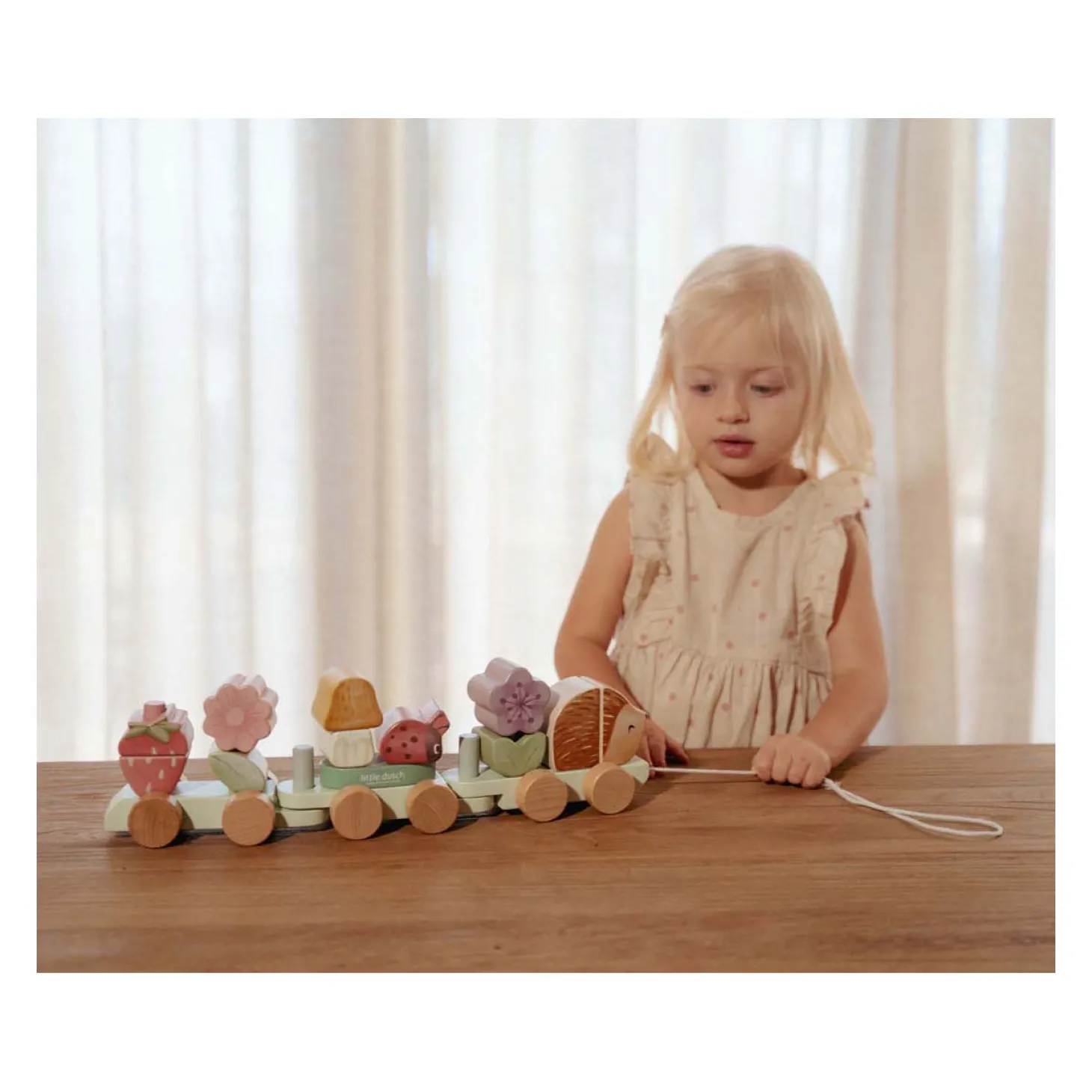 Little Dutch Houten Blokkentrein Egel Fairy Garden FSC, 15dlg.