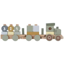 Little Dutch Houten Blokkentrein Tractor Little Farm FSC