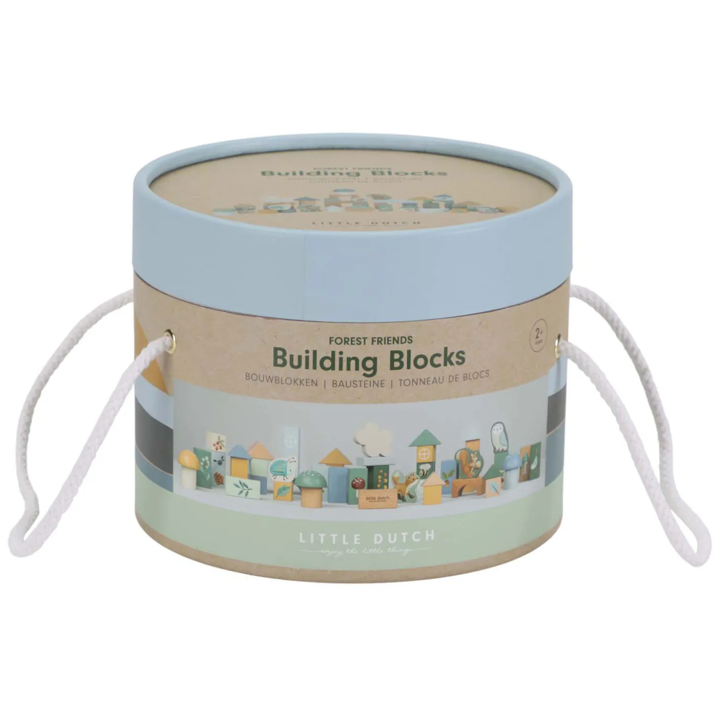 Little Dutch Houten Bouwblokken Forest Friends FSC, 50dlg.