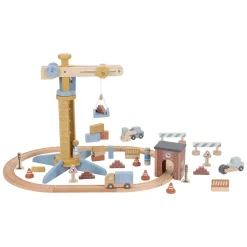 Little Dutch Houten Kraan set met Treinbaan FSC