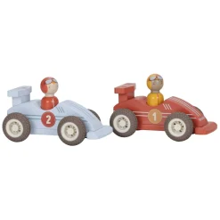 Little Dutch Houten Pullback Racewagens met Poppetje FSC