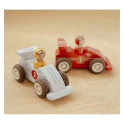 Little Dutch Houten Pullback Racewagens met Poppetje FSC