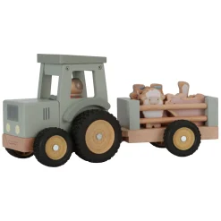 Little Dutch Houten Tractor met Aanhanger en Dieren Speelset