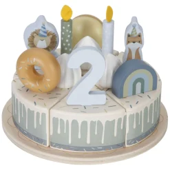 Little Dutch Houten Verjaardagstaart Blauw FSC