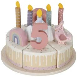 Little Dutch Houten Verjaardagstaart Roze FSC