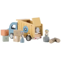 Little Dutch Houten Vuilniswagenset met Poppetje FSC
