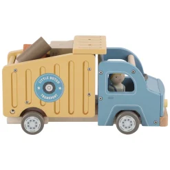 Little Dutch Houten Vuilniswagenset met Poppetje FSC