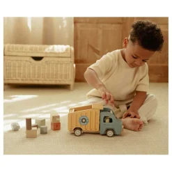 Little Dutch Houten Vuilniswagenset met Poppetje FSC