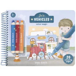 Little Dutch Jim's Voertuigen Kleurboek - Met 3 Potloden
