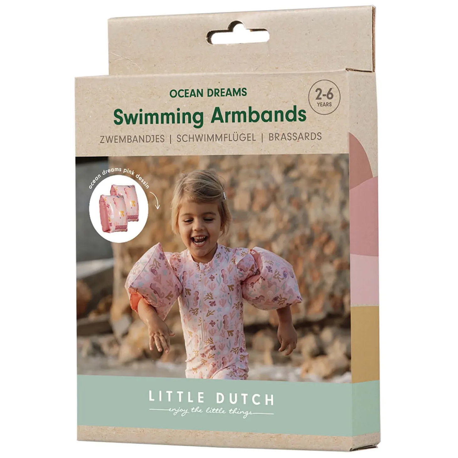 Little Dutch Ocean Dreams Zwembandjes Roze, 2-6 jaar