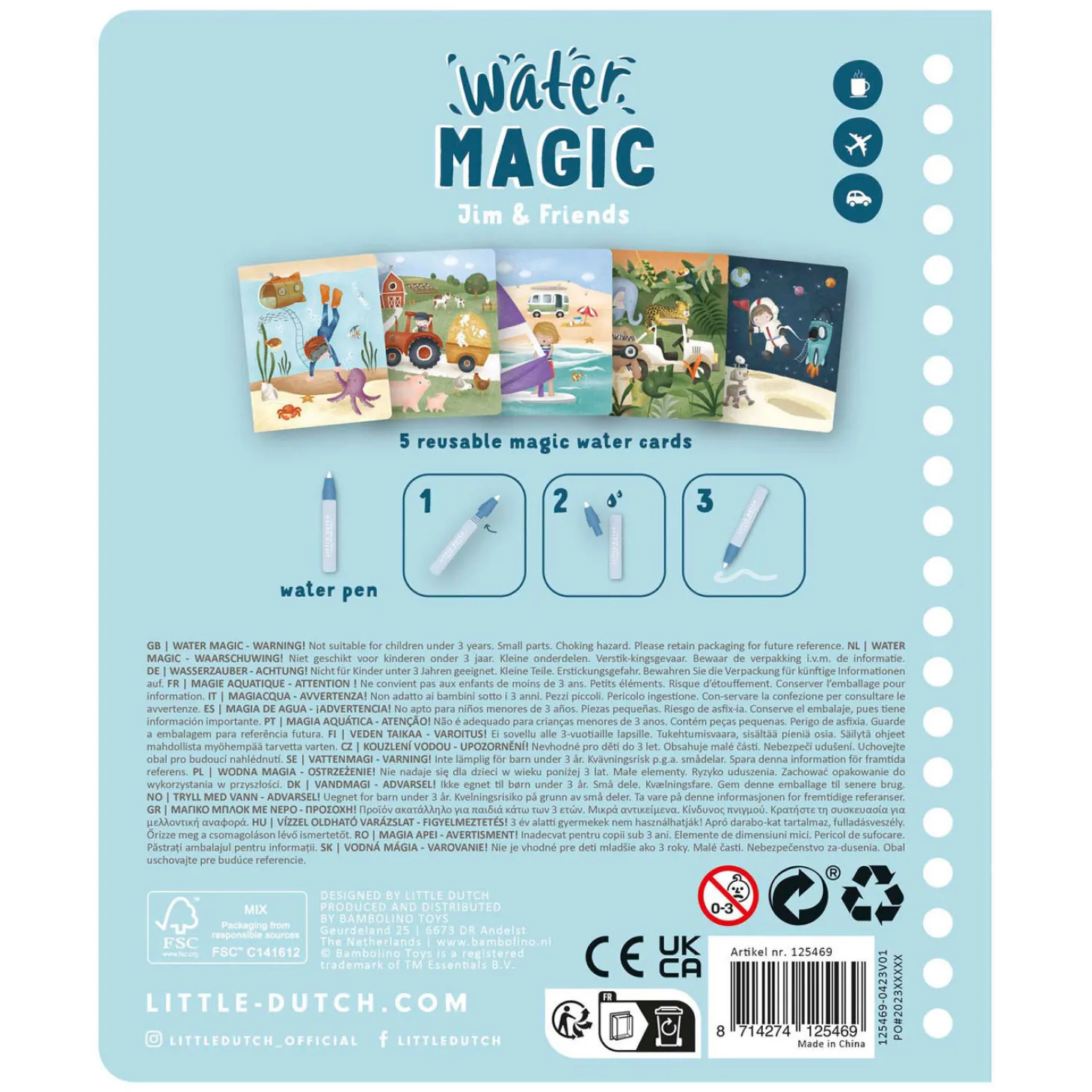 Little Dutch Watertekenboek - Jim & Vrienden