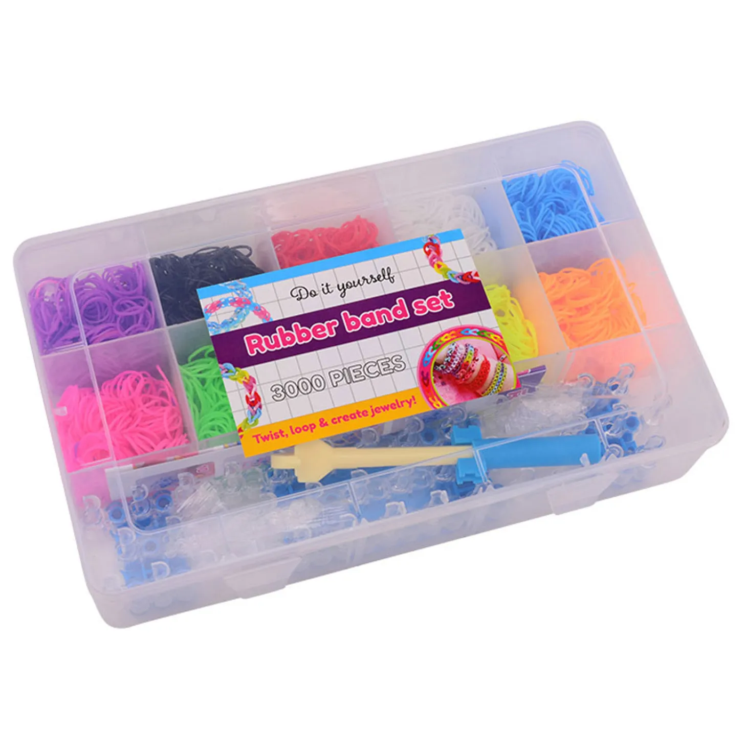 Loom Bandjes Set in Opbergdoos, 3000dlg.