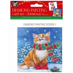 Maak je eigen Kerstkaarten Diamond Painting, 2st.
