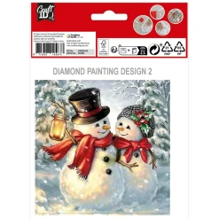 Maak je eigen Kerstkaarten Diamond Painting, 2st.