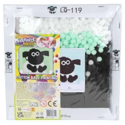 Maak je Eigen Schilderij met Wattenbollen - 20x20cm