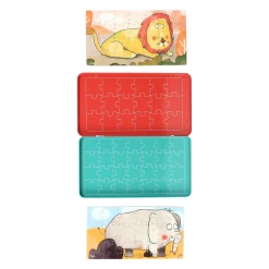 Magnetische Reisspel in Blik Dieren Puzzels, 18st.