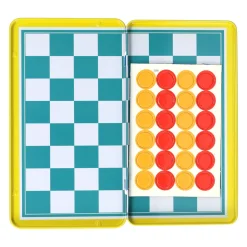 Magnetische Reisspel in Blik Schaken & Dammen