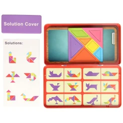 Magnetische Tangram in Blik