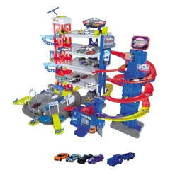 Majorette Super Chase Center met 5 Voertuigen