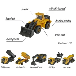Majorette Volvo Werkvoertuigen, 3st.