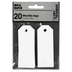 Manilla Labels Wit , 20st.