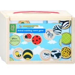 Memospel Dieren Hout, 20dlg.