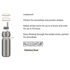 Mepal Isoleerfles Twist 600 ml - Moss green