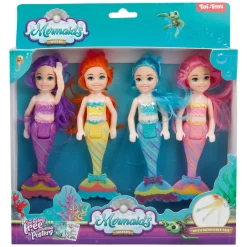Mermaids Zeemeermin Pop Zusjes, 4st.