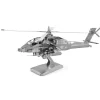 Metal Earth AH-64 Apache Zilver Editie
