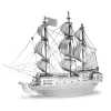 Metal Earth Pirate Ship Black Pearl Zilver Editie
