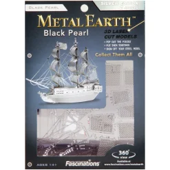 Metal Earth Pirate Ship Black Pearl Zilver Editie