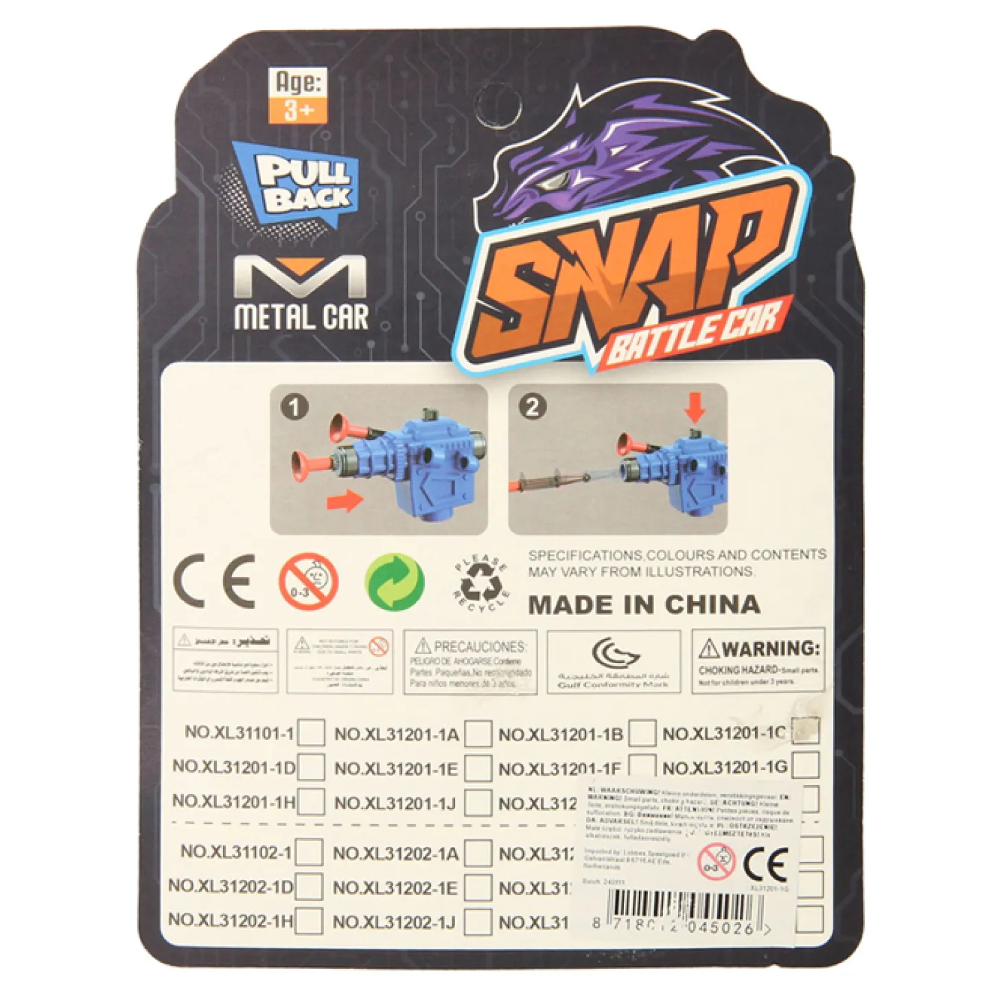 Metalen Autotje met Afschietfunctie