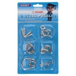 Metalen Breinpuzzels, 6st.