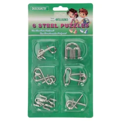 Metalen Breinpuzzels, 6st.