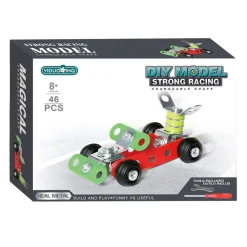Metalen Constructieset Raceauto, 46dlg.