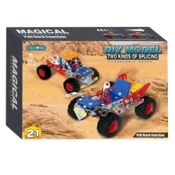 Metalen Constructieset Voertuigen 2in1 Pull Back, 144dlg.