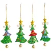 Metalen Kersthangers Kerstboom, 4st.