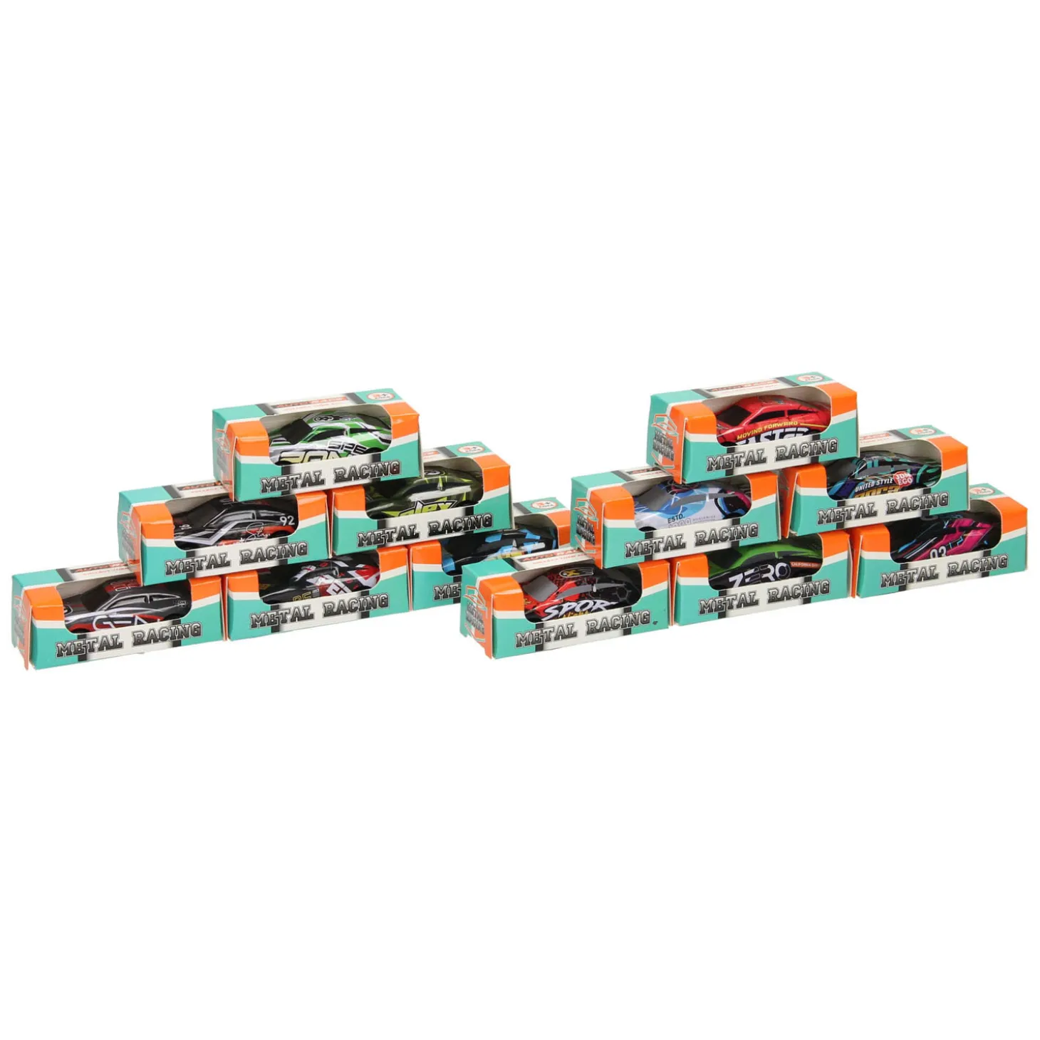 Metalen Raceauto Free Wheel