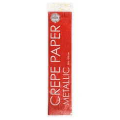 Metallic Crepepapier Rood, 50x150cm