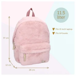 Milky Kiss Rugzak The Wow Factor Fluffy Lichtroze