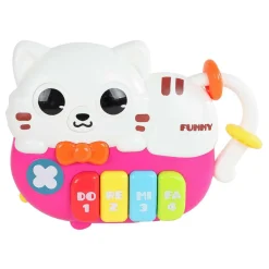 Mini Club  Dierenpiano Poes met Licht en Geluid, 15cm