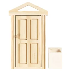 Mini Deur en Brievenbus van Hout.
