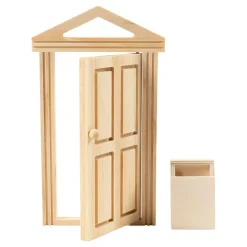 Mini Deur en Brievenbus van Hout.