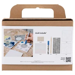 Mini Hobbyset Decoratie Porseleinen Onderzetters Blauw