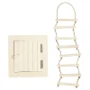 Mini Houten Zolderluik En Touwladder