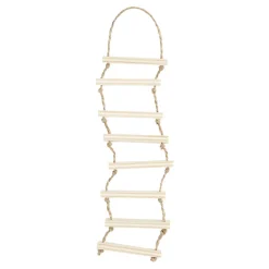 Mini Houten Zolderluik En Touwladder