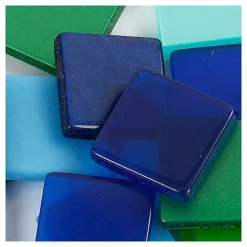 Mini Mozaiek Blauw/Groen 10x10mm, 25 gram